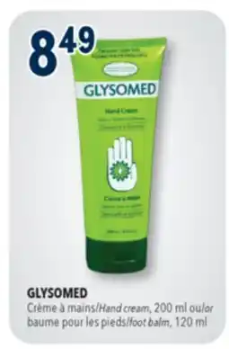 Familiprix GLYSOMED, Hand cream, 200 ml or foot balm, 120 ml offer