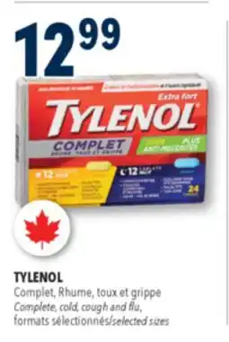 Familiprix TYLENOL, Complete, cold, cough and flu, selected sizes offer