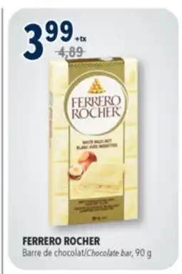 Familiprix Ferrero Rocher white chocolate bar with hazelnut filling offer