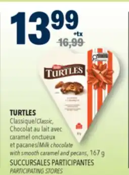 Familiprix TURTLES, Classic, Milk chocolate with smooth caramel and pecans offer