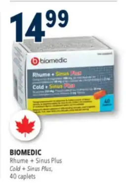 Familiprix BIOMEDIC, Cold + Sinus Plus, 40 caplets offer