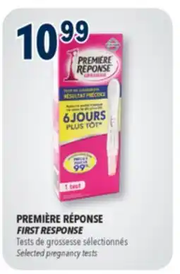 Familiprix FIRST RESPONSE, Selected pregnancy tests offer