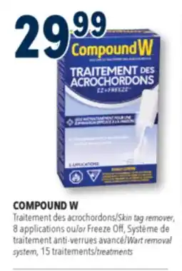 Familiprix COMPOUND W, Skin tag remover, 8 applications or Freeze Off, Wart removal system, 15 treatments offer