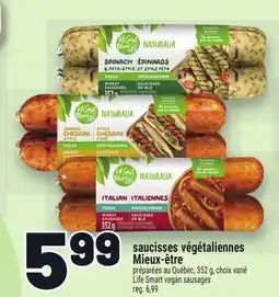 Metro SAUCISSES VÉGÉTALIENNES MIEUX-ÊTRE | LIFE SMART VEGAN SAUSAGES offer