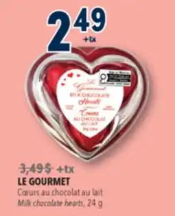 Familiprix LE GOURMET Milk chocolate hearts offer