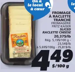 IGA FROMAGERIE FRITZ KAISER SLICED RACLETTE CHEESE offer