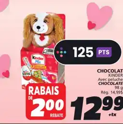 IGA KINDER CHOCOLATE offer