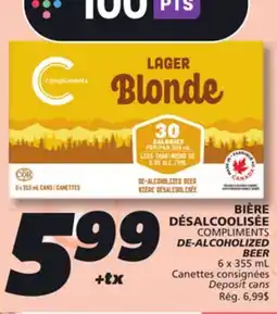 IGA COMPLIMENTS BEER offer