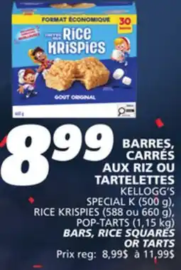 IGA KELLOGG'S RICE KRISPIES BARS, RICE SQUARES OR TARTS offer