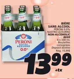 IGA PERONI 0.0% NASTRO AZZURRO NON-ALCOHOLIC BEER offer
