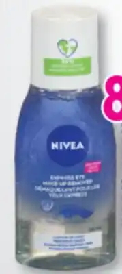 Familiprix Nivea Express eye make-up remover Blue Cornflower Extract offer