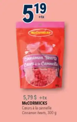 Familiprix McCORMICKS Cinnamon hearts, 300g offer