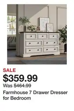 Wayfair Farmhouse 7 Drawer Dresser for Bedroom offer