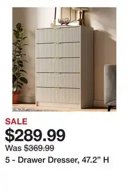 Wayfair 5 - Drawer Dresser, 47.2 H offer