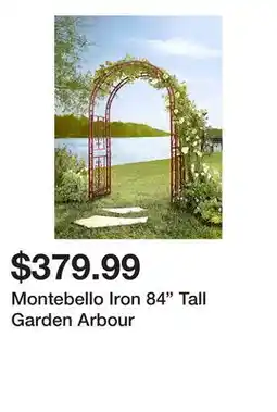 Wayfair Montebello Iron 84 Tall Garden Arbour offer