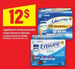 Maxi Ensure ou Glucerna offer