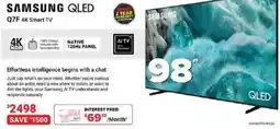 Visions Electronics Samsung qled q7f 4k smart tv offer