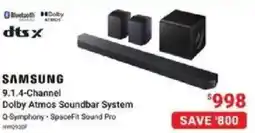 Visions Electronics Samsung 9.1.4-channel dolby atmos soundbar system offer