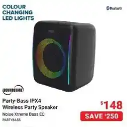 Visions Electronics Soundstage party-bass ipx4 wireless party speaker offer