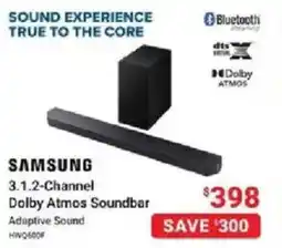 Visions Electronics SAMSUNG 3.1.2-Channel Dolby Atmos Soundbar offer