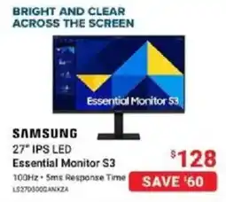 Visions Electronics SAMSUNG 27" IPS LED Essential Monitor S3 offer