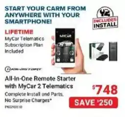 Visions Electronics All-In-One Remote Starter with MyCar 2 Telematics offer