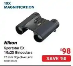 Visions Electronics Nikon Sportstar EX 10x25 Binoculars offer
