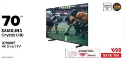 Visions Electronics SAMSUNG Crystal UHD offer
