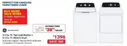 Visions Electronics GE Appliances 4.4 Cu. Ft. Top Load Washer offer
