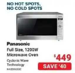 Visions Electronics Panasonic Full Size, 1200W Microwave Oven offer
