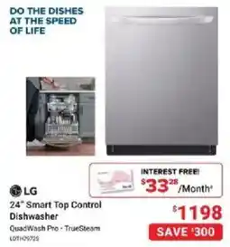 Visions Electronics LG 24" Smart Top Control Dishwasher offer