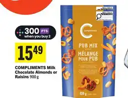 Foodland COMPLIMENTS Milk Chocolate Almonds or Raisins offer