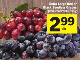Foodland Extra Large Red or Black Seedless Grapes offer