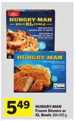 Foodland HUNGRY-MAN Frozen Dinners or XL Bowls offer