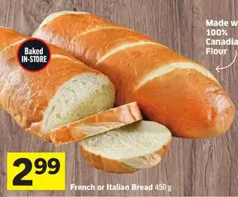 Foodland French or Italian Bread offer