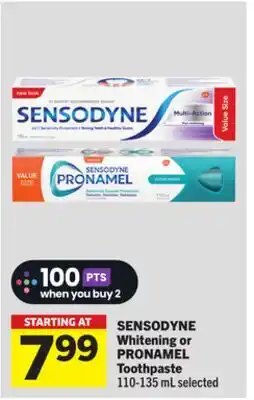 Foodland SENSODYNE Whitening or PRONAMEL Toothpaste offer