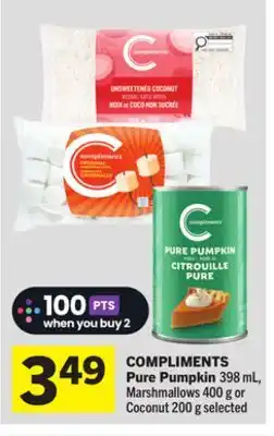 Foodland COMPLIMENTS Pure Pumpkin offer