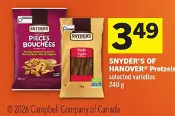 Foodland SNYDER'S OF HANOVER Pretzels offer