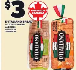 Loblaws D'ITALIANO BREAD offer