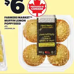 Loblaws FARMERS MARKET MUFFIN LEMON POPPYSEED, 4'S offer