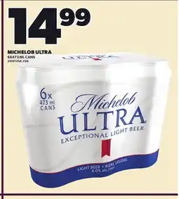 Loblaws MICHELOB ULTRA, 6X473 ML CANS offer