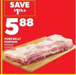 Loblaws PORK BELLY PORTION offer