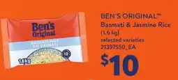 Loblaws BEN'S ORIGINAL BASMATI & JASMINE RICE offer