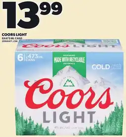 Loblaws COORS LIGHT, 6X473 ML CANS offer