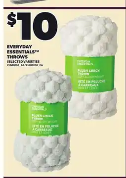 Loblaws EVERYDAY ESSENTIALS THROWS offer