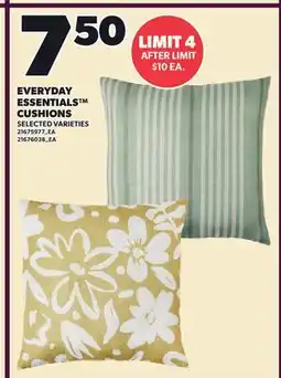 Loblaws EVERYDAY ESSENTIALS CUSHIONS offer
