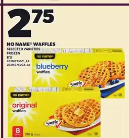 Loblaws NO NAME WAFFLES, 8'S offer