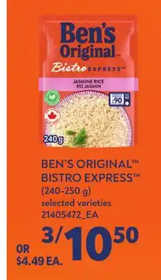 Loblaws BEN'S ORIGINAL BISTRO EXPRESS offer