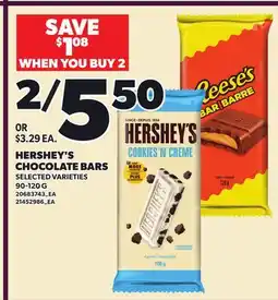 Loblaws HERSHEY'S CHOCOLATE BARS offer