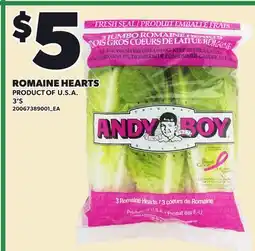 Loblaws ROMAINE HEARTS, 3'S offer